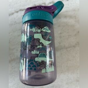 Contigo 14 oz Kids Leakproof Purple & Teal Dinosaur Water Bottle